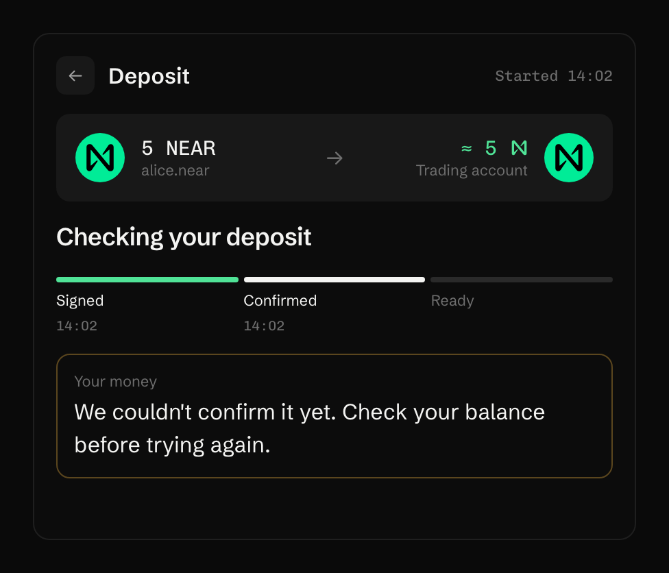 Checking your deposit
