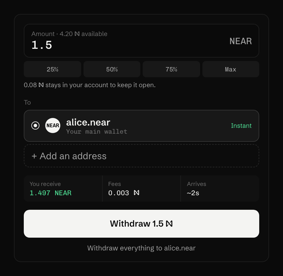 0.08 N stays in your account to keep it open.